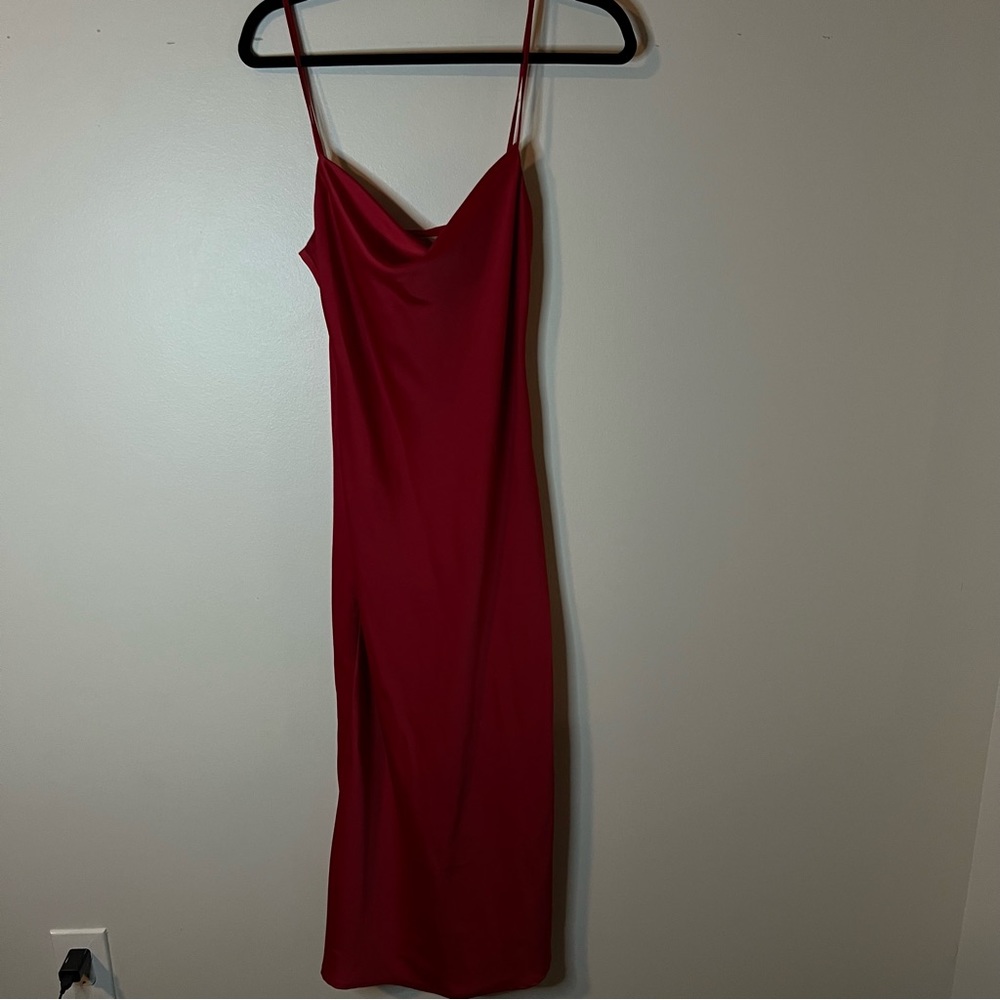 Red urban outfitters midi dress